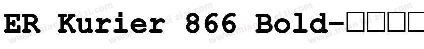 ER Kurier 866 Bold字体转换